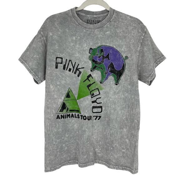 Officially Licensed Pink Floyd Animals Tour '77 T-Shirt Gray Acid Wash Medium - Picture 5 of 5